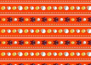 橙色条纹图案装饰元素