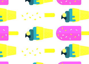 多彩冰淇淋图案背景