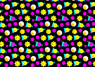 多彩几何花朵图案背景