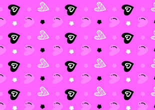 粉色卡通图案无缝背景
