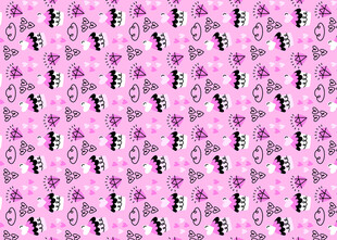 粉色花卉图案无缝背景图