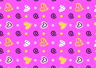 粉色卡通图案背景纹理