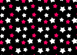 黑白红星星图案布料