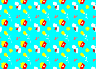 多彩花卉图案背景