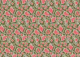 西瓜图案的多彩几何花纹