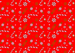 红色圣诞花纹图案背景