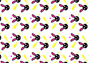 卡通蜜蜂图案无缝背景图