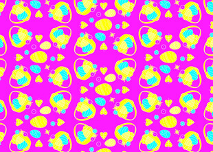 粉色多彩心形图案背景