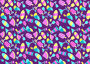 多彩冰淇淋图案背景