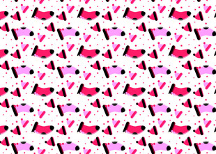 多彩几何图案无缝背景图