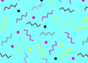 多彩几何波点图案背景