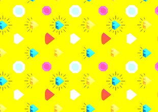 黄色多彩几何图案背景