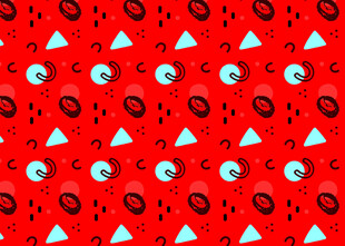 红色几何图案背景纹理