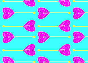 粉色心形箭头图案背景