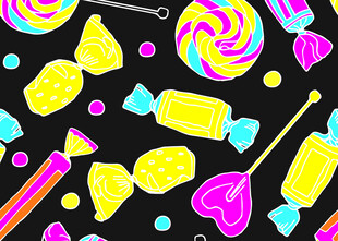 缤纷多彩糖果图案背景