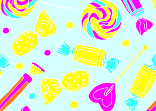缤纷糖果图案背景