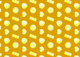 黄色糖果图案背景纹理