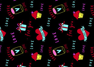 多彩卡通图案背景