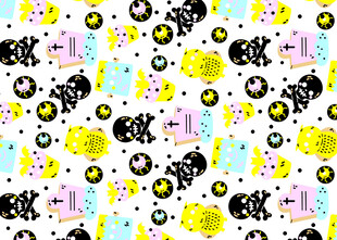 多彩花卉图案背景设计