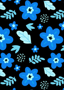 蓝色花卉图案背景纹理