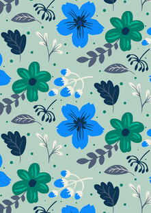 清新花卉图案背景