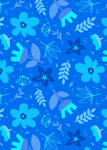 蓝色花卉图案背景
