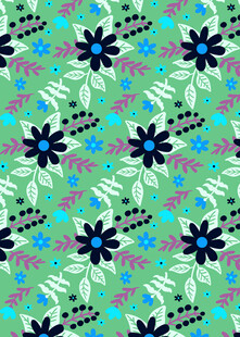 清新花卉图案背景