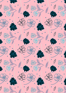 粉色花卉图案背景纹理