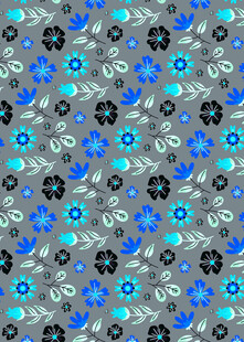 蓝灰花卉图案纹理背景