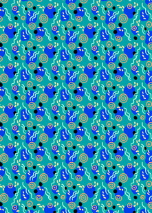 蓝绿色几何图案纹理背景