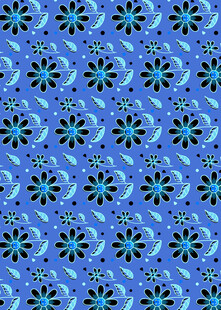 蓝色花卉图案背景纹理