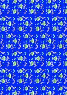 蓝色底纹多彩几何图案