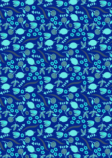 蓝色底海洋生物图案纹理