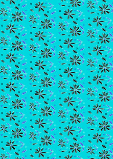 蓝底花卉图案纹理背景