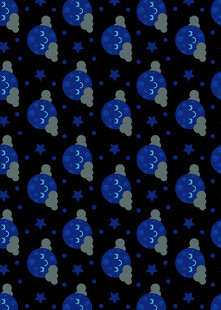 蓝色圣诞元素无缝图案