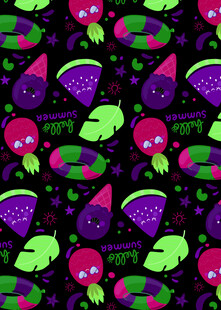 卡通蔬菜图案背景