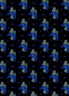 蓝色机器人图案背景纹理