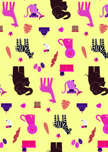 多彩园艺工具图案背景