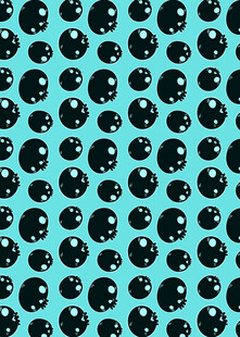 蓝底黑色圆点图案纹理