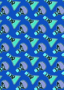 蓝色卡通图案背景纹理