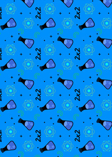 蓝色爱心音符图案背景