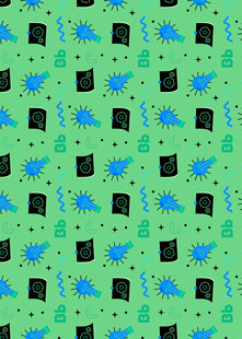 绿色背景趣味图案纹理