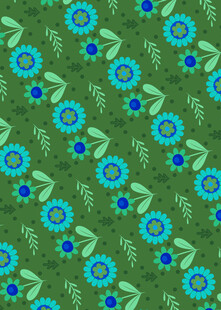 绿色花卉图案背景纹理