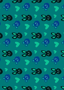 绿色背景的蜘蛛图案