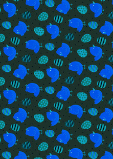 蓝色鱼形图案背景纹理