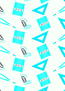 几何文具图案背景设计