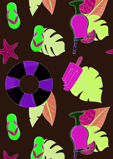 夏日海滩元素图案集合