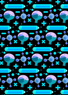 宇宙星球图案无缝背景图