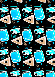 卡通文具图案背景