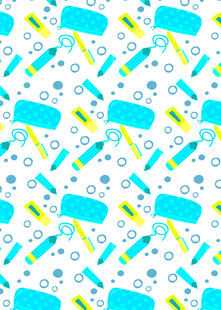 多彩清洁工具图案背景